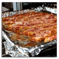 Bacon, cuit au four