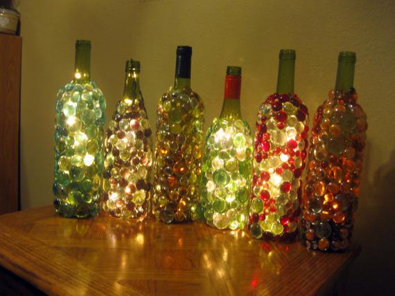 artisanat de bouteilles en verre