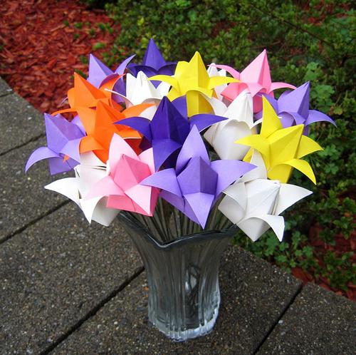 Tulipes en origami: belles et élégantes