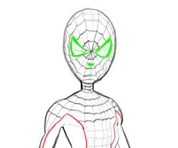 comment dessiner un visage humain d'araignée