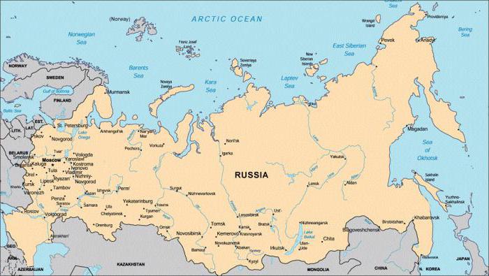 l'étendue des frontières de la Russie